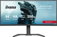 IIYAMA Monitor G-Master 34 cale GCB3484WQSU-B2,VA,UWQHD,200Hz,1500R,21:9, 450cd,     2x5W, PIP, PBP, 2xHDMI, DP, 2xUSB 3.2, 2xUSB-C, Dual mode: 1728x7