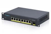 Digitus Przełącznik sieciowy niezarządzalny 10" 8x RJ45 2.5G, 1x SFP+ 10G, 60Gbps, metalowy, bez wentylatora, Plug&Play