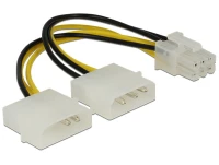 DELOCK ROZDZIELACZ ZASILANIA 2xMOLEX/PCIE 82315
