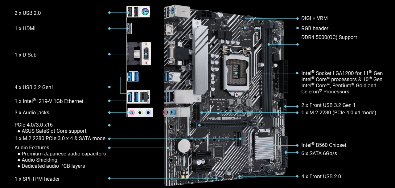 ASUS PRIME B560M-K