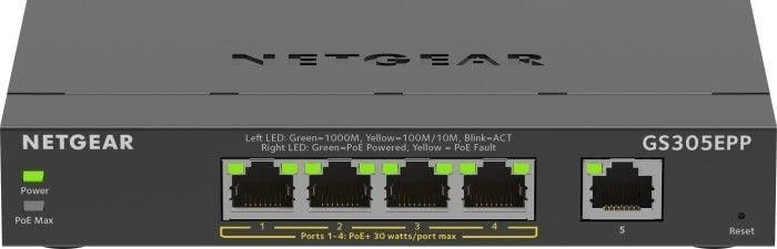 Netgear Przełącznik GS305EPP switch unmanaged 5GE (4xPoE+) - Bit Computer
