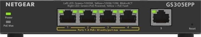 Netgear Przełącznik GS305EPP switch unmanaged 5GE (4xPoE+) - Bit Computer