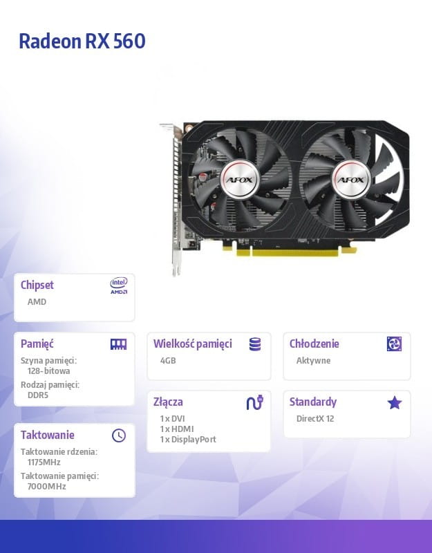 AFOX Karta graficzna Radeon RX 560 4GB GDDR5 - Bit Computer