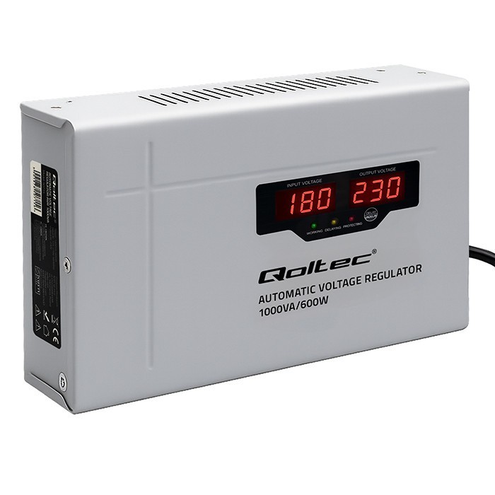 Stabilisator Computer Qoltec Automatyczny stabilizator napięcia AVR 1000VA 3% | Compact ...